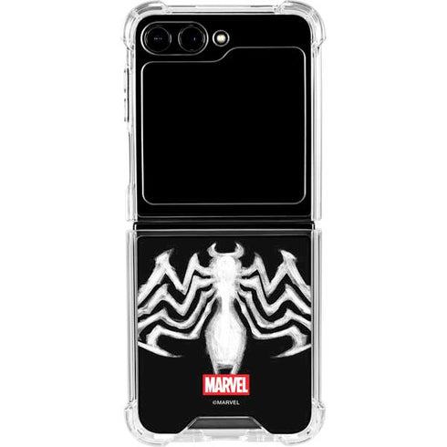 Marvel Venom Venom Logo Galaxy Z Flip6 Clear Case